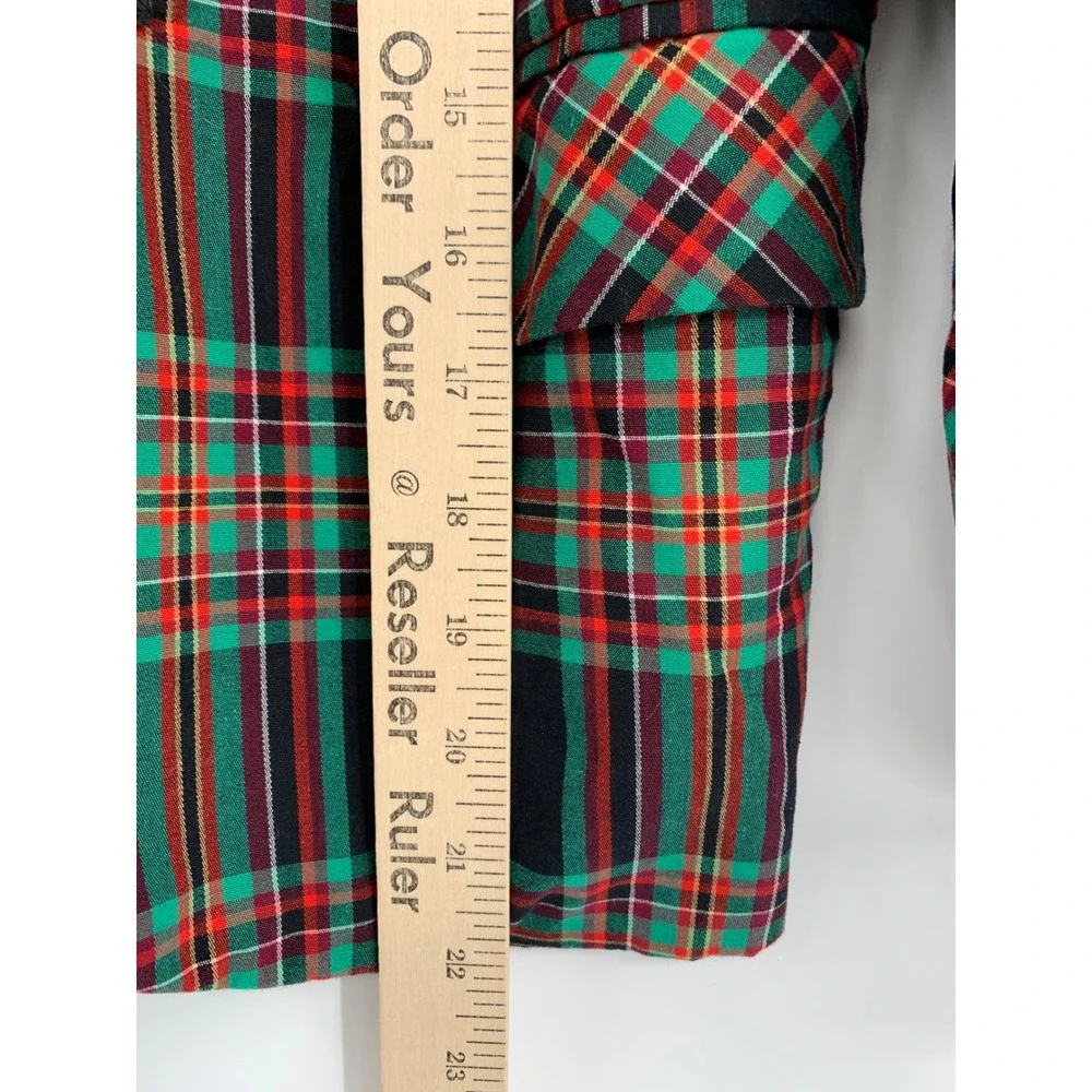 Cat & Jack Blazer Jacket Boys 10 Green Red Plaid Tartan Holiday Formal